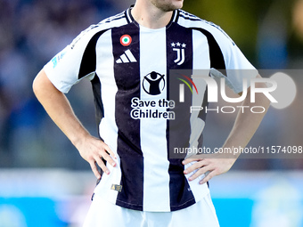 Teun Koopmeiners of Juventus FC looks on during the Serie A Enilive match between Empoli FC and Juventus FC at Stadio Carlo Castellani on Se...