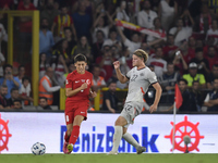 Stefan Teitur Thordarson of Iceland and  Andri Gudjohnsen of Iceland   during the UEFA Nations League 2024/25 League B Group B4 match betwee...