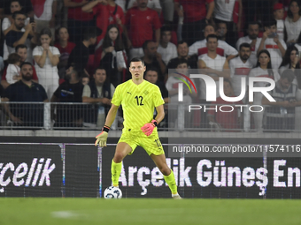 Hakon Rafn Valdimarsson of Iceland  during the UEFA Nations League 2024/25 League B Group B4 match between Turkiye and Iceland at Gursel Aks...