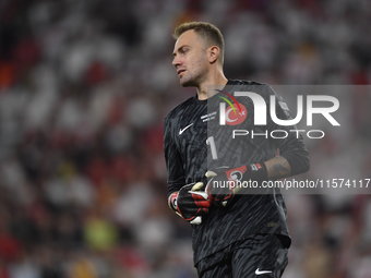 Mert Gunok of Turkey  during the UEFA Nations League 2024/25 League B Group B4 match between Turkiye and Iceland at Gursel Aksel Stadium on...