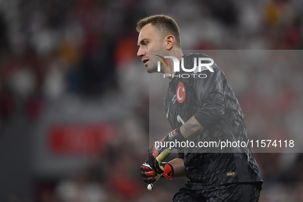 Mert Gunok of Turkey  during the UEFA Nations League 2024/25 League B Group B4 match between Turkiye and Iceland at Gursel Aksel Stadium on...