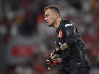 Mert Gunok of Turkey  during the UEFA Nations League 2024/25 League B Group B4 match between Turkiye and Iceland at Gursel Aksel Stadium on...