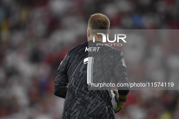 Mert Gunok of Turkey  during the UEFA Nations League 2024/25 League B Group B4 match between Turkiye and Iceland at Gursel Aksel Stadium on...