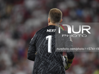 Mert Gunok of Turkey  during the UEFA Nations League 2024/25 League B Group B4 match between Turkiye and Iceland at Gursel Aksel Stadium on...