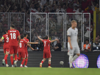 Kerem Akturkoglu of Turkey celebrates after scoring  during the UEFA Nations League 2024/25 League B Group B4 match between Turkiye and Icel...