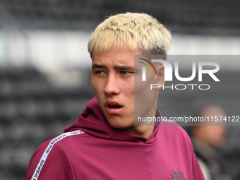 Rubin Colwill of Cardiff City during the Sky Bet Championship match between Derby County and Cardiff City at Pride Park in Derby, England, o...