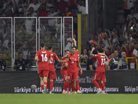 Kerem Akturkoglu of Turkey celebrates after scoring  during the UEFA Nations League 2024/25 League B Group B4 match between Turkiye and Icel...