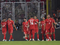 Kerem Akturkoglu of Turkey celebrates after scoring  during the UEFA Nations League 2024/25 League B Group B4 match between Turkiye and Icel...