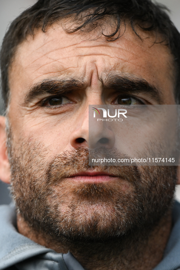 Erol Bulut manages Cardiff City during the Sky Bet Championship match between Derby County and Cardiff City at Pride Park in Derby, England,...