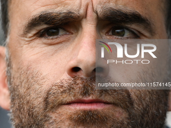 Erol Bulut manages Cardiff City during the Sky Bet Championship match between Derby County and Cardiff City at Pride Park in Derby, England,...