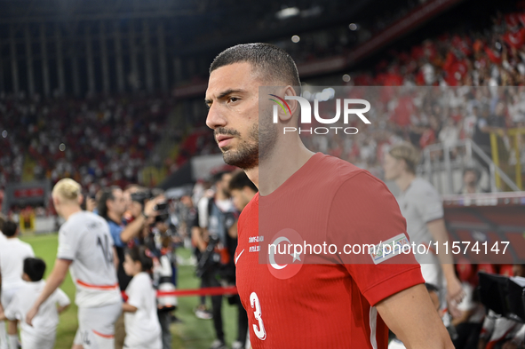 Merih Demiral of Turkey   during the UEFA Nations League 2024/25 League B Group B4 match between Turkiye and Iceland at Gursel Aksel Stadium...