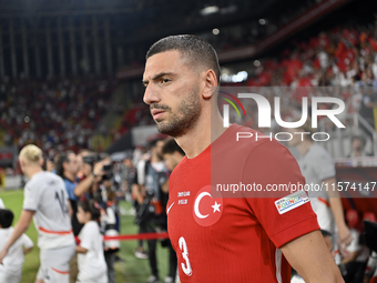 Merih Demiral of Turkey   during the UEFA Nations League 2024/25 League B Group B4 match between Turkiye and Iceland at Gursel Aksel Stadium...