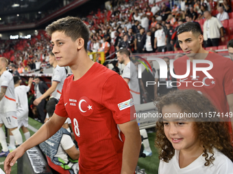 Arda Guler of Turkey    during the UEFA Nations League 2024/25 League B Group B4 match between Turkiye and Iceland at Gursel Aksel Stadium o...