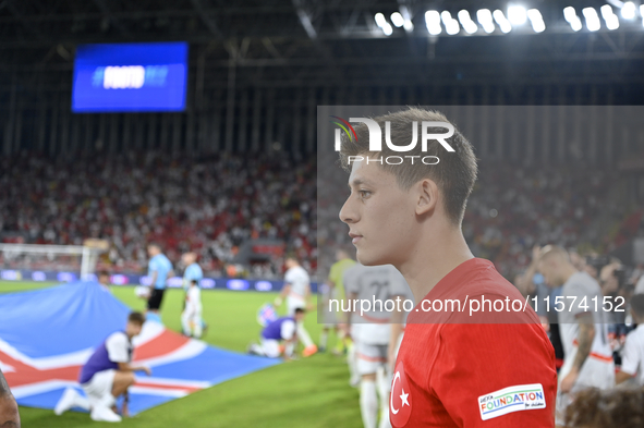 Arda Guler of Turkey    during the UEFA Nations League 2024/25 League B Group B4 match between Turkiye and Iceland at Gursel Aksel Stadium o...