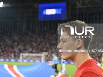 Arda Guler of Turkey    during the UEFA Nations League 2024/25 League B Group B4 match between Turkiye and Iceland at Gursel Aksel Stadium o...