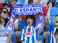 An RCD Espanyol supporter during the match between RCD Espanyol and Deportivo Alaves, corresponding to week 5 of LaLiga EA Sports, at the RC...