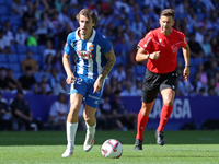 Carlos Romero plays during the match between RCD Espanyol and Deportivo Alaves, corresponding to week 5 of LaLiga EA Sports, at the RCDE Sta...