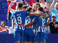 Javi Puado celebrates a goal during the match between RCD Espanyol and Deportivo Alaves, corresponding to week 5 of LaLiga EA Sports, at the...