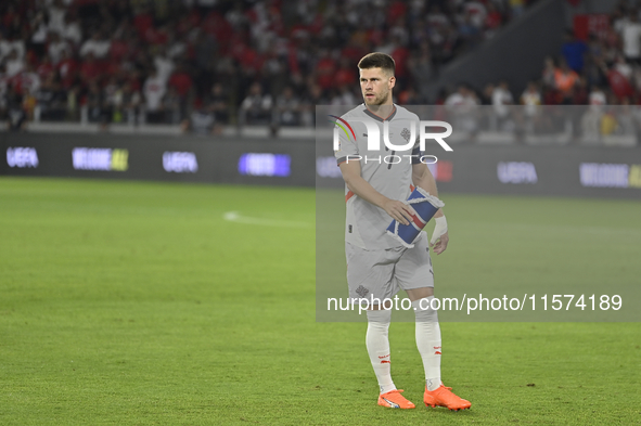 Johann Gudmundsson of Iceland   during the UEFA Nations League 2024/25 League B Group B4 match between Turkiye and Iceland at Gursel Aksel S...