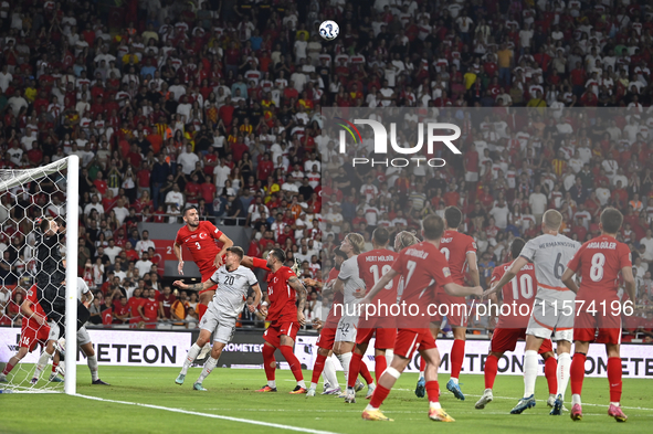 Merih Demiral of Turkey  during the UEFA Nations League 2024/25 League B Group B4 match between Turkiye and Iceland at Gursel Aksel Stadium...