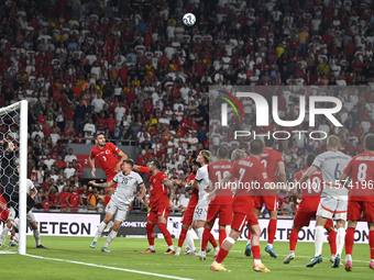 Merih Demiral of Turkey  during the UEFA Nations League 2024/25 League B Group B4 match between Turkiye and Iceland at Gursel Aksel Stadium...