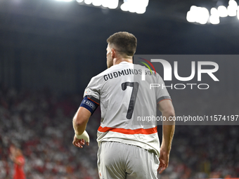 Johann Gudmundsson of Iceland   during the UEFA Nations League 2024/25 League B Group B4 match between Turkiye and Iceland at Gursel Aksel S...