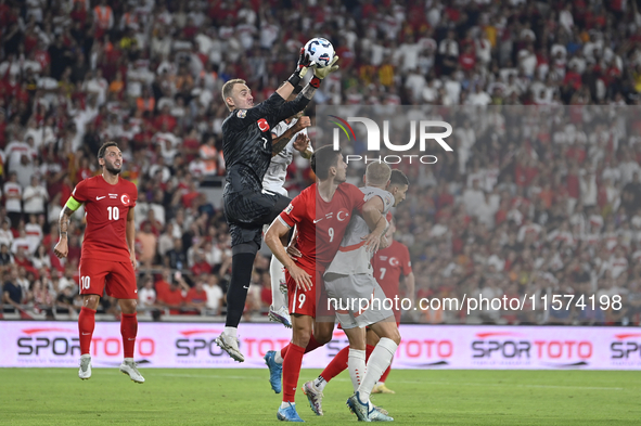 Mert Gunok of Turkey  during the UEFA Nations League 2024/25 League B Group B4 match between Turkiye and Iceland at Gursel Aksel Stadium on...