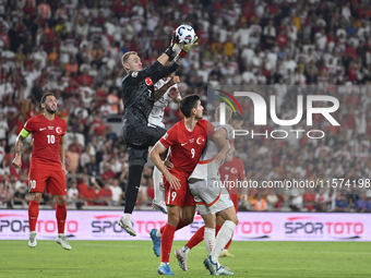 Mert Gunok of Turkey  during the UEFA Nations League 2024/25 League B Group B4 match between Turkiye and Iceland at Gursel Aksel Stadium on...