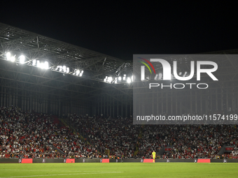 Hakon Rafn Valdimarsson of Iceland  during the UEFA Nations League 2024/25 League B Group B4 match between Turkiye and Iceland at Gursel Aks...