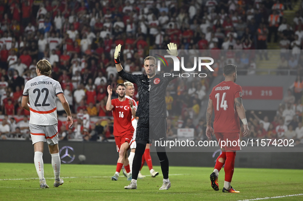 Mert Gunok of Turkey  during the UEFA Nations League 2024/25 League B Group B4 match between Turkiye and Iceland at Gursel Aksel Stadium on...