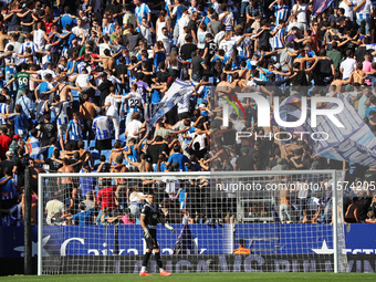 RCD Espanyol supporters during the match between RCD Espanyol and Deportivo Alaves in Barcelona, Spain, on September 14, 2024. (