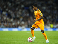 Rodrygo Goes right winger of Real Madrid and Brazil during the La Liga match between Real Sociedad de Futbol and Real Madrid CF at Reale Are...