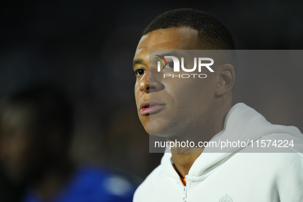 Kylian Mbappe centre-forward of Real Madrid and France during the La Liga match between Real Sociedad de Futbol and Real Madrid CF at Reale...