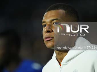 Kylian Mbappe centre-forward of Real Madrid and France during the La Liga match between Real Sociedad de Futbol and Real Madrid CF at Reale...