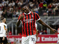 Rafael Leao plays during the Serie A match between AC Milan and Venezia FC in Milano, Italy, on September 14, 2024, at Stadio Giuseppe Meazz...