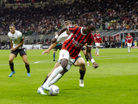 Tammy Abraham plays during the Serie A match between AC Milan and Venezia FC in Milano, Italy, on September 14, 2024, at Stadio Giuseppe Mea...