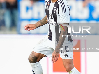 Douglas Luiz of Juventus FC during the Serie A Enilive match between Empoli FC and Juventus FC at Stadio Carlo Castellani on September 14, 2...