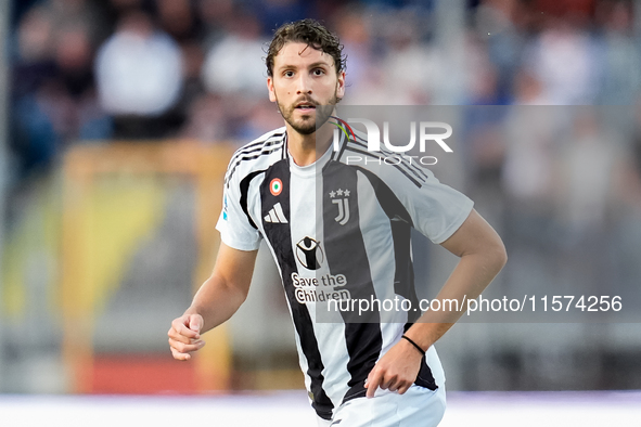 Manuel Locatelli of Juventus FC looks on during the Serie A Enilive match between Empoli FC and Juventus FC at Stadio Carlo Castellani on Se...