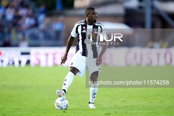 Pierre Kalulu of Juventus FC during the Serie A Enilive match between Empoli FC and Juventus FC at Stadio Carlo Castellani on September 14,...