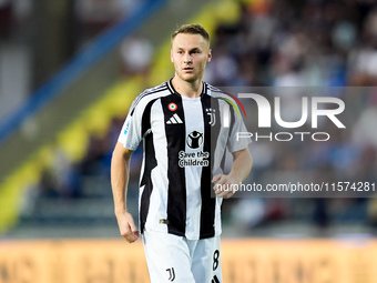 Teun Koopmeiners of Juventus FC looks on during the Serie A Enilive match between Empoli FC and Juventus FC at Stadio Carlo Castellani on Se...