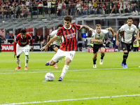 Christian Pulisic plays during the Serie A match between AC Milan and Venezia FC in Milano, Italy, on September 14, 2024, at Stadio Giuseppe...