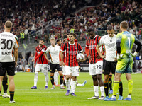 Christian Pulisic plays during the Serie A match between AC Milan and Venezia FC in Milano, Italy, on September 14, 2024, at Stadio Giuseppe...