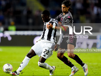 Timothy Weah of Juventus FC during the Serie A Enilive match between Empoli FC and Juventus FC at Stadio Carlo Castellani on September 14, 2...