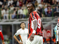 Tammy Abraham plays during the Serie A match between AC Milan and Venezia FC in Milano, Italy, on September 14, 2024, at Stadio Giuseppe Mea...