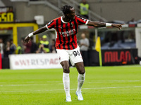 Tammy Abraham plays during the Serie A match between AC Milan and Venezia FC in Milano, Italy, on September 14, 2024, at Stadio Giuseppe Mea...