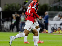 Tijjani Reijnders plays during the Serie A match between AC Milan and Venezia FC at Stadio Giuseppe Meazza in Milano, Italy, on September 14...