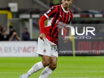 Tijjani Reijnders plays during the Serie A match between AC Milan and Venezia FC at Stadio Giuseppe Meazza in Milano, Italy, on September 14...