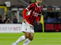 Tijjani Reijnders plays during the Serie A match between AC Milan and Venezia FC at Stadio Giuseppe Meazza in Milano, Italy, on September 14...