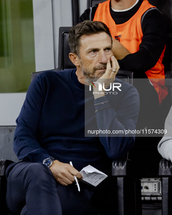 Eusebio Di Francesco plays during the Serie A match between AC Milan and Venezia FC in Milano, Italy, on September 14, 2024, at Stadio Giuse...