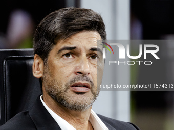 Paulo Fonseca plays during the Serie A match between AC Milan and Venezia FC at Stadio Giuseppe Meazza in Milano, Italy, on September 14, 20...